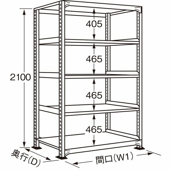 【個人宅配送不可】サカエ SAKAE RLS-2345 直送 代引不可・他メーカー同梱不可 ラークラック ホワイト／150kg／高さ2100／単体 RLS2345 2