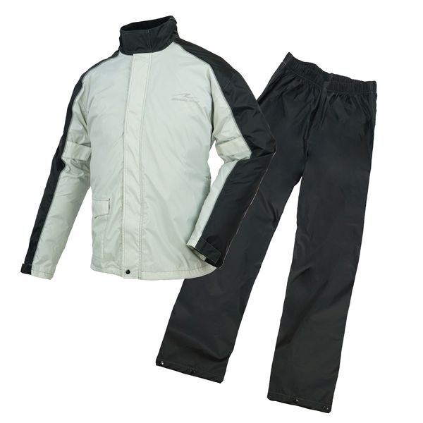 ラフアンドロード RR7811SVL2 バイク レインスーツ デュアルテックスコンパクトレインスーツ シルバー WM