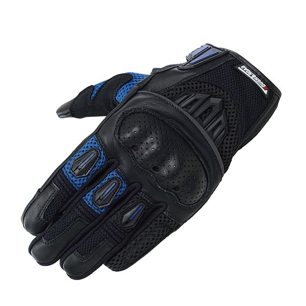 ラフアンドロード RR8425BK/YBL2 バイク グローブ プロテクションエアスルーグローブ ブラック／Y．ブルー WM