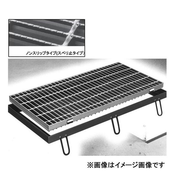 (LINEクーポン有)【個人宅配送不可】【個数：1個】ニムラ PKG-V 55-3.5(T-20) 直送 代引不可・他メーカー同梱不可 鋼板製グレーチング 横断溝用 騒音低減 ノンスリップ 受枠付 PKG−V スベリ止 溝幅350mm用 PKGV553.