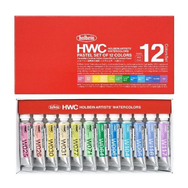 【商品説明】●コミックイラスト等にも使いたくなるパステルカラー12色をセレクト。 ●通常の12色セットと同じ色は入っていないため、2つ目のセットとしてもオススメです！ 【12色セット色】 ●ブリリアント ピンク ●シェル ピンク ●ネイプルス イエロー ●ジョーン ブリヤン No.1 ●リーフ グリーン ●コンポーズ グリーン ●エメラルドグリーン ノーバ ●コンポーズ ブルー ●ホリゾン ブルー ●バヂター ブルー ●ラベンダー ●ライラック類似商品はこちらホルベイン画材 3422 透明水彩絵具 5ml26,423円ホルベイン画材 3411 透明水彩絵具 5ml14,157円ホルベイン画材 3409 透明水彩絵具 5ml11,095円ホルベイン画材 3403 透明水彩絵具 5ml4,264円ホルベイン画材 3455 透明水彩絵具 5ml6,366円ホルベイン画材 3444 透明水彩絵具 15m10,437円ホルベイン画材 3442 透明水彩絵具 15m7,548円ホルベイン画材 3754 不透明水彩絵具〈ガッ5,368円ホルベイン画材 3751 不透明水彩絵具〈ガッ5,368円ホルベイン画材 3753 不透明水彩絵具〈ガッ5,368円ホルベイン画材 3752 不透明水彩絵具〈ガッ5,174円ホルベイン画材 3731 不透明水彩絵具〈ガッ43,898円