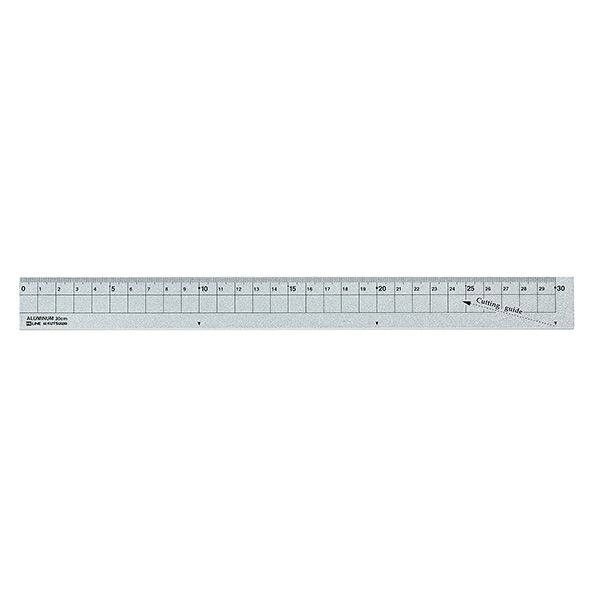 クツワ XS04SV 【5個入】 アルミ定規 30cm シルバー