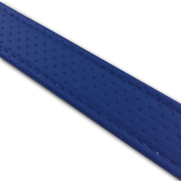 (LINEクーポン有)グロンドマン GRONDEMENT T7625C260S0 汎用レザーベルト【タンデムベルト】／カラー：エンボスブルー／ステッチ：透明／長さ：76cm／幅：2．5cm