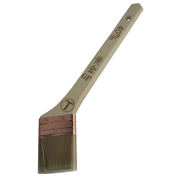 大塚刷毛製造 4560146167518 黄金GP 銅巻 筋違 赤 40ミリ 速乾水性塗料用刷毛 マルテー 速乾水性塗料用刷毛黄金GP銅巻筋違赤 塗装用具