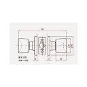 GOAL ゴール N-US 6E BS60MM DT30-45MM ユニロック 円筒錠 USシリーズ 両シリンダー錠 NUS6EBS60MMDT3045MM 2