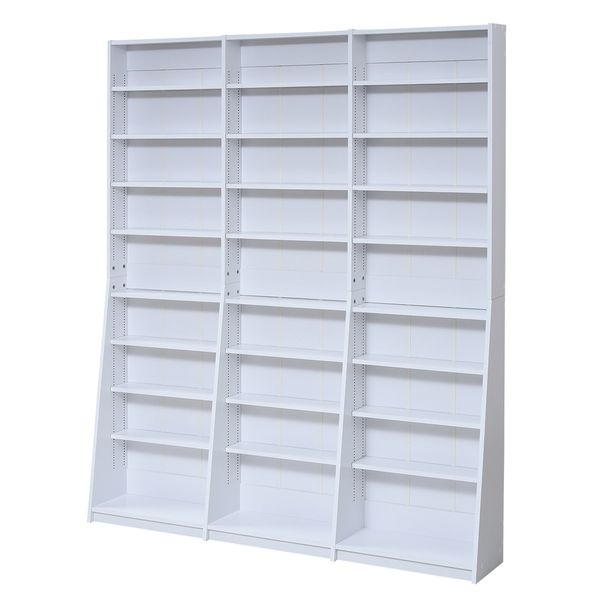 【お客様組立】JKプラン FRM-0011-WH 直送 代引不可・他メーカー同梱不可 1cmピッチ 文庫本収納ラック ..