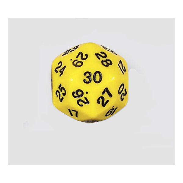 【11/25限定!抽選で最大100%ポイントバック】イメージミッション木鏡社 KG06477 33mm 30面ダイス 黄【1個】