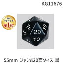 【楽天ランキング1位獲得】イメージミッション木鏡社 KG11676 55mm ジャンボ20面ダイス 黒【1個】(3)