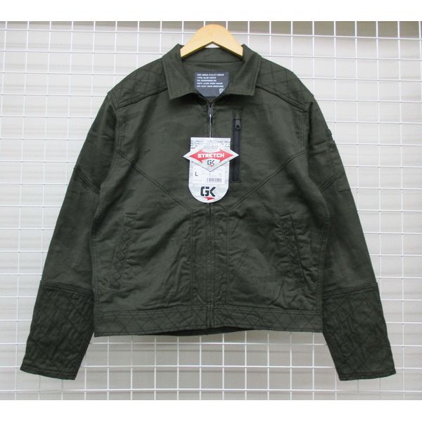 4573211395525 GKW−1911 作業服 迷彩柄 スライダーストレッチジャケット カーキ 4L