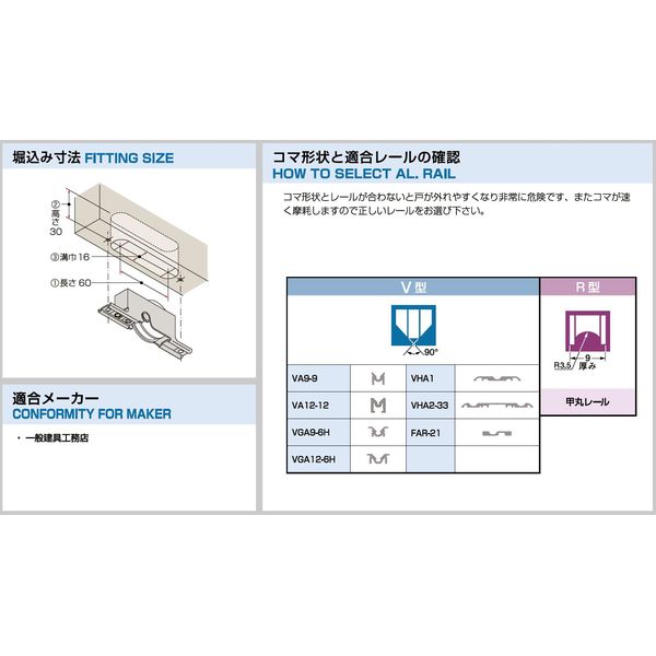 (LINEクーポン有)家研販売 KAKEN 4983658125676 木製用 調整戸車 K5−V4 3