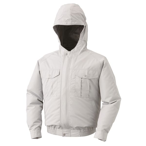 【個数：1個】NSP 4582397498685 直送 代引不可・他メーカー同梱不可 KU90800 空調服 服 5L シルバー・チタン・フード