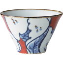 西海陶器 18072 568碗 赤絵ザクロ 波佐見焼 ご飯茶碗 贈り物 うつわ お茶碗 ギフト 小鉢 柄物 飯碗