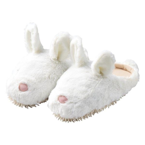 【エントリーでポイント最大14倍：10/10限定】［4945119093863］ 【32個入】 ふわふわモップスリッパ（ウサギ） SF−4042
