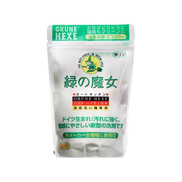 こちらの商品は、ご注文後納期確定まで約8日かかります。【商品説明】成分:液性:弱アルカリ性成分:界面活性剤(0.5%ポリオキシアルキレンアルキルエーテル)、アルカリ剤(炭酸塩)、水軟化剤、行程剤(芒硝)、漂白剤、分散剤、生分解促進剤、酵素原産国 : ドイツ メーカー:ミマスクリーンケア「緑の魔女 全自動食器洗い機専用洗剤 800g」は、各メーカー全機種に使用できる洗剤です。しつこい油汚れ、卵、ご飯粒などを簡単に落とし、食器類をピカピカに洗い上げます。PCソーダ配合で茶渋を分解し、洗い機内の除菌効果もプラス。更に成分の力で自然の浄化作用を高め、パイプに付着した類似商品はこちら4903367301338 自動食器洗い機専6,840円4900480223141 ピクス 食器洗い9,748円4982757811411 クリーン 食器洗9,269円4902875981018 緑の魔女 キッチ8,406円4902875981124 緑の魔女 キッチ8,937円4902050069005 LC作業服専用液6,825円4902875190892 緑の魔女キッチン11,729円4900480223134 ピクス 食器洗い機576円4987072073988 食器洗い機洗浄中21,733円4902875010916 緑の魔女 ランド8,869円4901797034352 シャボン玉 食器洗804円4906156500561 フィニッシュ 強力661円