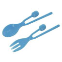 4545101103138 【18個入】 ラビット スプーン&フォークセット 右利き用 ブルー【キャンセル不可】