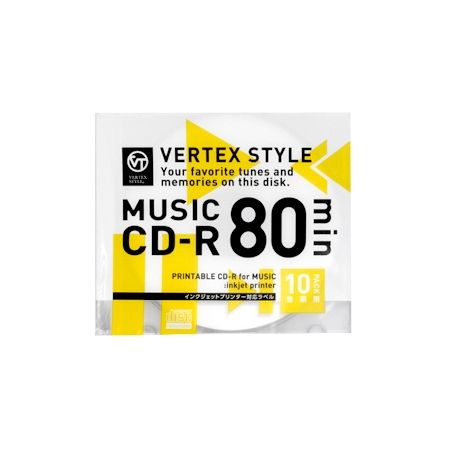 VERTEX 10CDRA80VX.WP 音楽用CD－R 80分 10枚