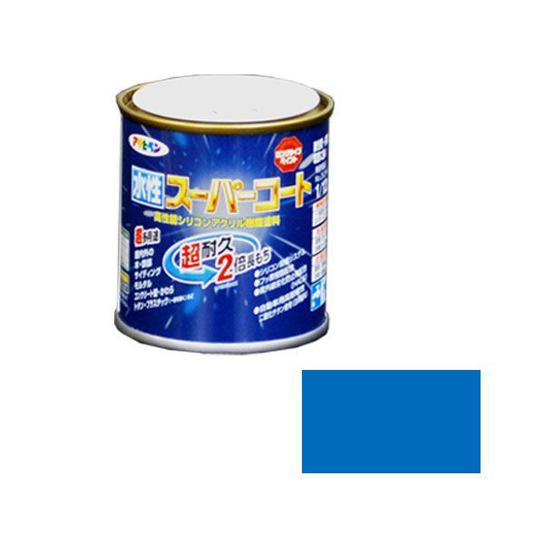 アサヒペン 4970925411471 水性スーパーコート 1/12L 空色 4970925411471 ペンキ 多用途-水性スーパーコート 水性多用途