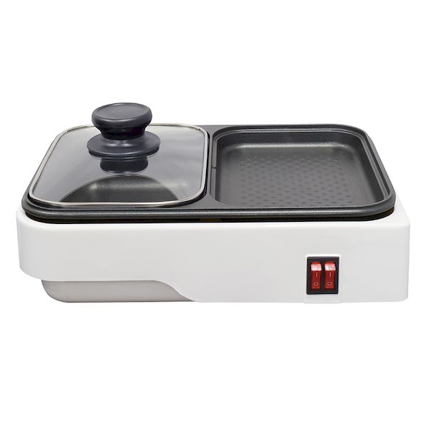 オーム電機 08-1209 【鍋料理と焼き料理を一度に】2WAYプレート COK－YH100B－W 081209 OHM