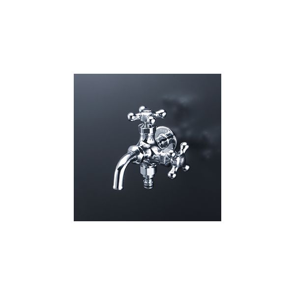 KVK 4952490276402 ホース接続ニップル二口横水栓【キャンセル不可】