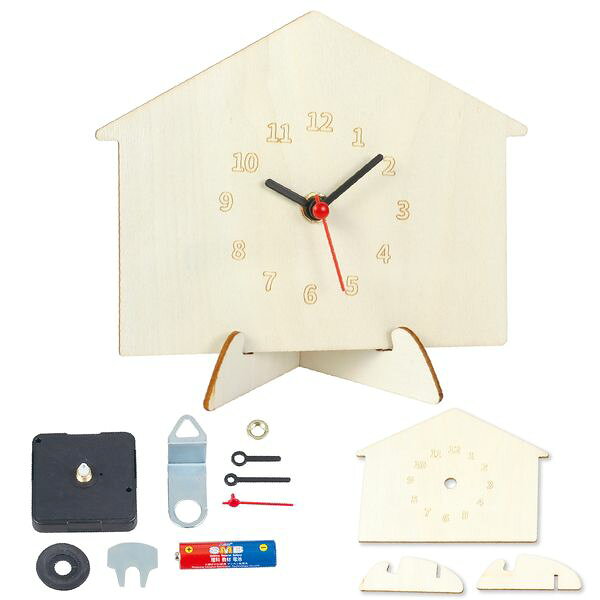 【商品説明】●お絵かきして世界にひとつだけの時計が作れる木製工作キットです。数字加工済みの文字盤と電池付きムーブメントで組み立ても簡単です。壁掛け金具やスタンド付きで作った時計をすぐに飾れます。ぬりえ感覚でデザインできるので、楽しくクラフト体験ができます。おうち型のかわいいフォルムでお子さまの作品をインテリアとして飾れます。【使用可能画材】色鉛筆、クレヨン、油性ペン、水性ペン●商品サイズ：時計板：約162×125×2mm●セット内容：時計板（おうち）×1、時計セット×1、掛金具×1、単3マンガン電池×1●1個重量（g）：77●材質：ベニヤ●製造国：中国類似商品はこちらアーテック ArTec 022167 木製時計408円アーテック ArTec 022163 木製時計408円アーテック ArTec 055870 手作り時947円アーテック ArTec 058934 パクパク531円アーテック ArTec 058988 手作り時1,443円アーテック ArTec 058825 木製ラジ1,571円アーテック ArTec 058960 木製フラ1,404円アーテック ArTec 058962 木製フラ1,404円アーテック ArTec 058961 木製フラ1,404円アーテック ArTec 058858 木製ピン1,329円アーテック ArTec 058920 木製キー361円アーテック ArTec 058921 木製キー361円