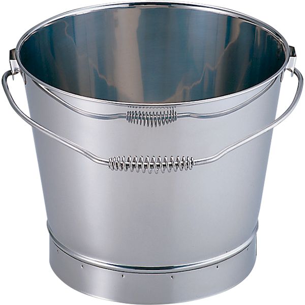 (LINEクーポン有)4702608200603 柄沢製作所 18−8バケツ 溶接 16号 バネハンドル