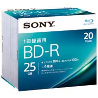 4548736037083 ソニー 録画用BD−R 25GB 20枚 20BNR1VJPS4 SONY