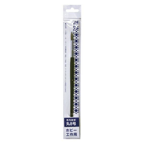 (LINEクーポン有)好川産業 4957549400548 馬毛画筆 丸筆 赤毛
