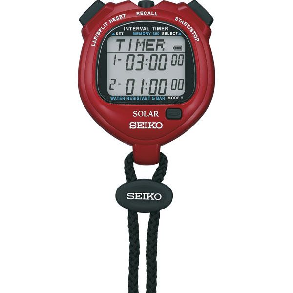 4954628424068 SEIKO ソ−ラ−インタ−バルタイマ− レッド SVAJ103 セイコー ストップウォッチ インターバルタイマー ソーラー ストップウオッチソーラー