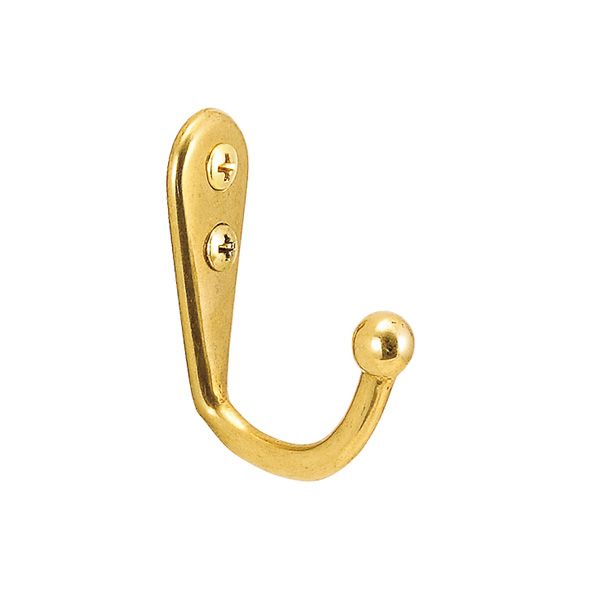 ゴーリキアイランド 610232 真鍮製フック イタリアシリーズ 金色 40タイプ 真鍮 コートフック アンティーク レトロ