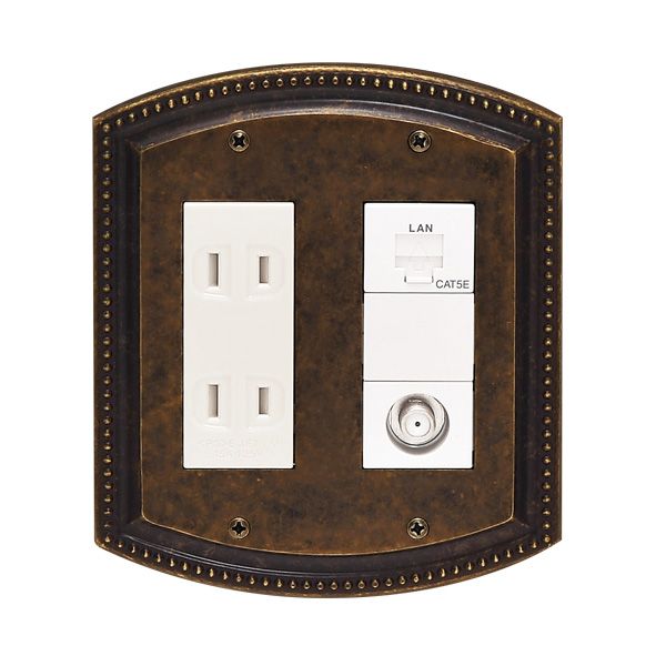 【11/25限定！抽選で最大100％ポイントバック】ゴーリキアイランド 790064 真鍮製スイッチプレート フルカラーシリーズ用 PB06 古色 真鍮 スイッチカバー