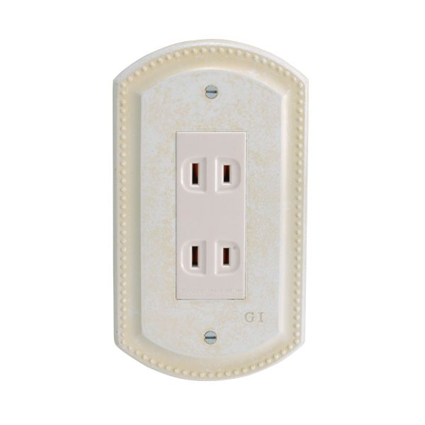 ゴーリキアイランド 790237 真鍮製コンセントプレート コスモシリーズ用 PCNB01 古白色 真鍮 コンセントカバー アンティーク レトロ