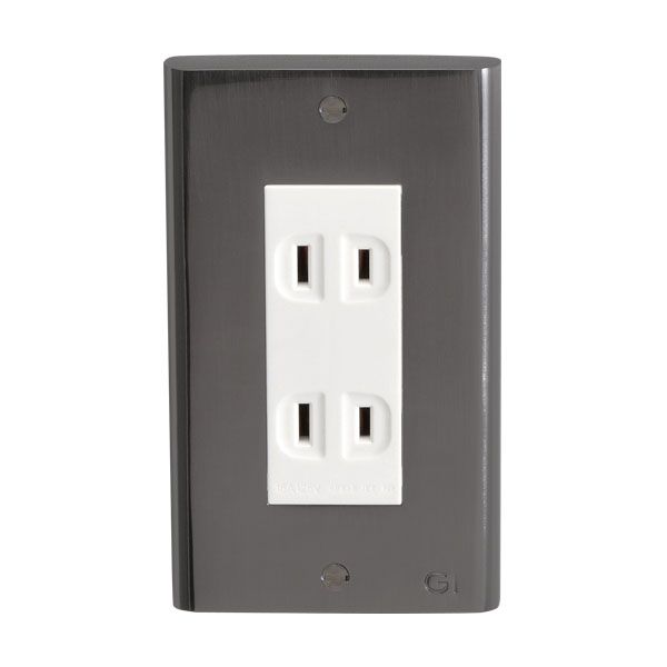 ゴーリキアイランド 790245 真鍮製コンセントプレート コスモシリーズ用 PCN01 アンティークニッケル 真鍮 コンセントカバー アンティーク レトロ