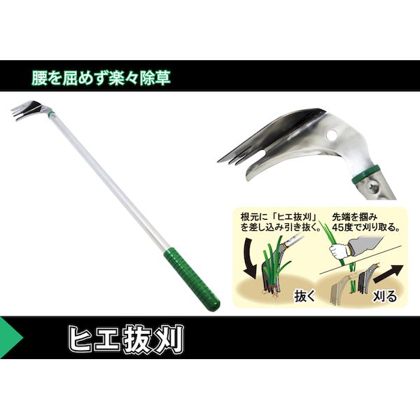 【あす楽対応】三陽金属 0866 ヒエ抜刈 グリーン かま 草刈り 草むしり 除草作業 清掃作業 家庭菜園 畑 ガーデニング ガーデン 庭 お手入れ【即納・在庫】のサムネイル