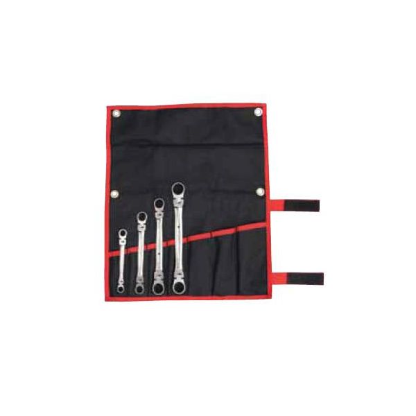 【即納在庫品】「直送」前田金属工業 TONE RMFWB400 両首振ラチェットめがねレンチセット インチサイズ インチサイズ トネ ブラック