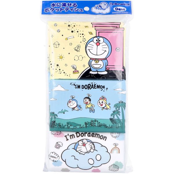 4977033116922 水に流せるポケットティシュ I’m Doraemon 16枚 8組 ×9個入