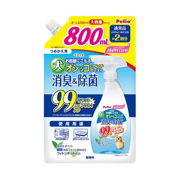 ペティオ 4903588252921 PHC犬オシッコ・ウンチ消臭＆除菌800mL
