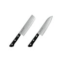 よこやま ETK-3000 燕人の匠 霞流し 三徳包丁165mm&菜切包丁165mm ETK3000