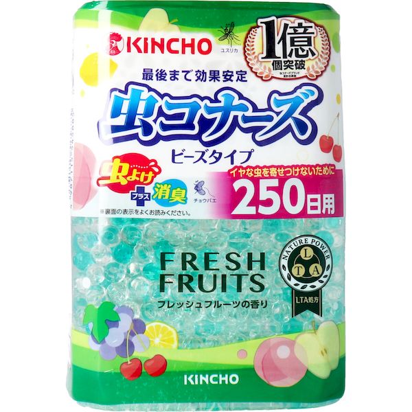 4987115545885 金鳥 虫コナーズ ビーズタイプ 250日用 フレッシュフルーツの香り 360g【キャンセル不可】