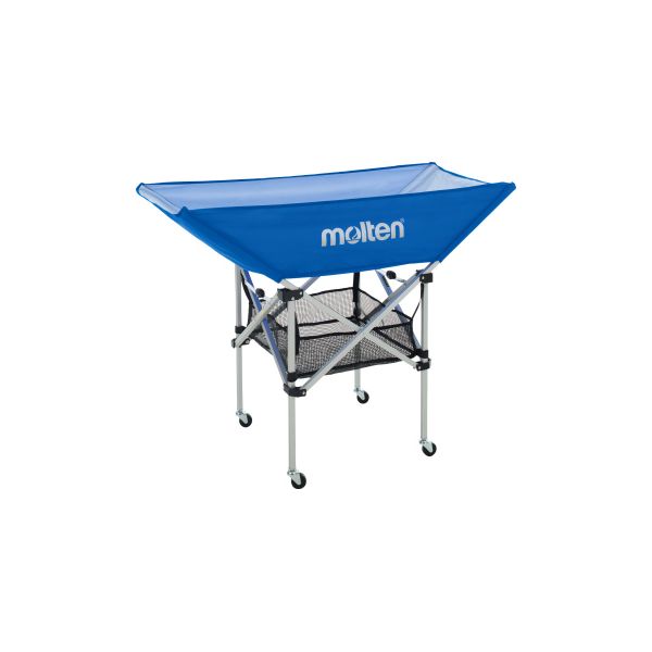 Volleyball - モルテン molten BK0032-B 折りたたみ式平型ボールカゴ 背低 青 BK0032B
