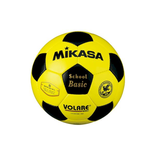 ミカサ MIKASA 4907225025312 SVC502SBC−YBK サッカー5号手縫い 検定球 黄／黒