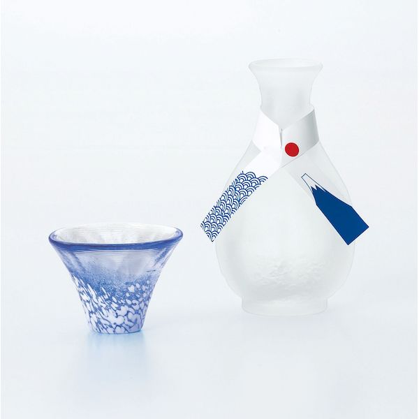 東洋佐々木ガラス G637-M75 招福杯 富士山 酒器セット G637M75