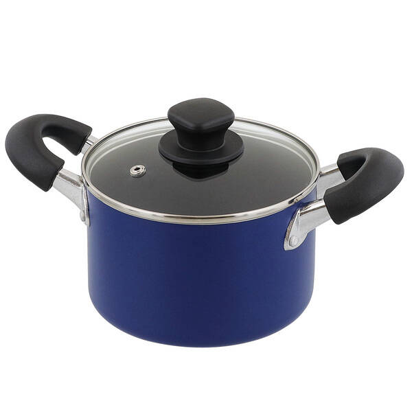 LIV PLUS ベストコ NQ-0261 極深　IHキャセロール 16cm ブルー NQ0261