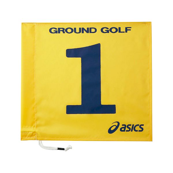 アシックス 4991925823545 GGG065 旗1色タイプ イエロー サイズ：1 グラウンドゴルフ GGG065-04 EQレクリエーション グラウンドゴルフ設備用品 エキップメント