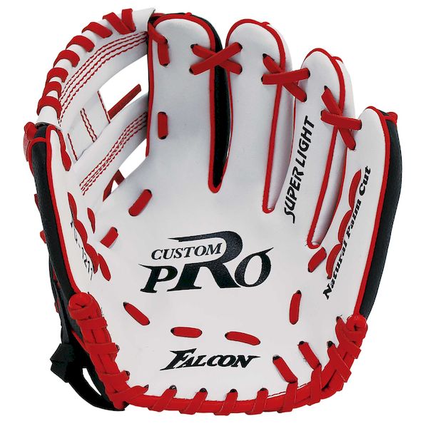 【11/25限定！抽選で最大100％ポイントバック】4982724111674 FALCON FG-1208 少年低学年用グラブ 色：ホワイト×レッド ファルコン サクライ貿易 軟式少年用グラブ オールラウンド 野球グラブ 軟式グラブ ジュニア