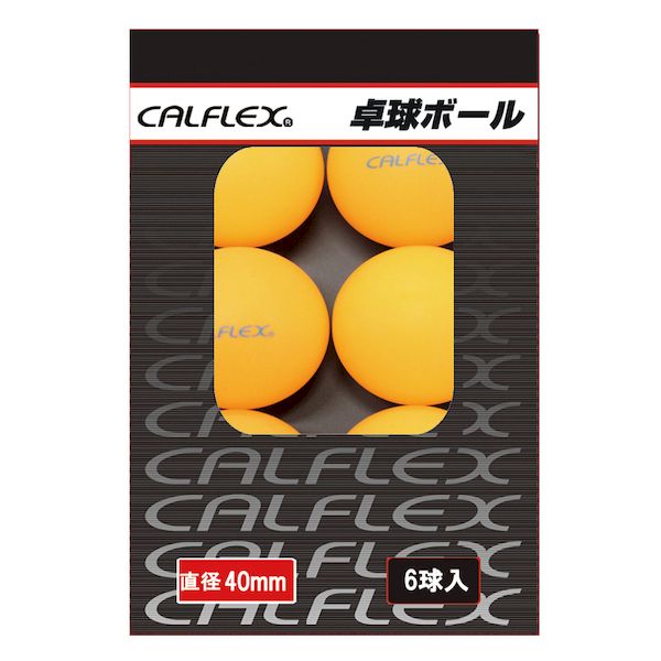 4982724291277 CALFLEX CTB－006OR 卓球ボール 6P 色：オレンジ カルフレックス CTB-006OG サクライ貿易 6球入 プラスチックボール CTB006OG