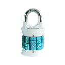 MASTER LOCK 0071649281235 1535JADWDTEAL 4桁ワード可変式南京錠 ホワイト