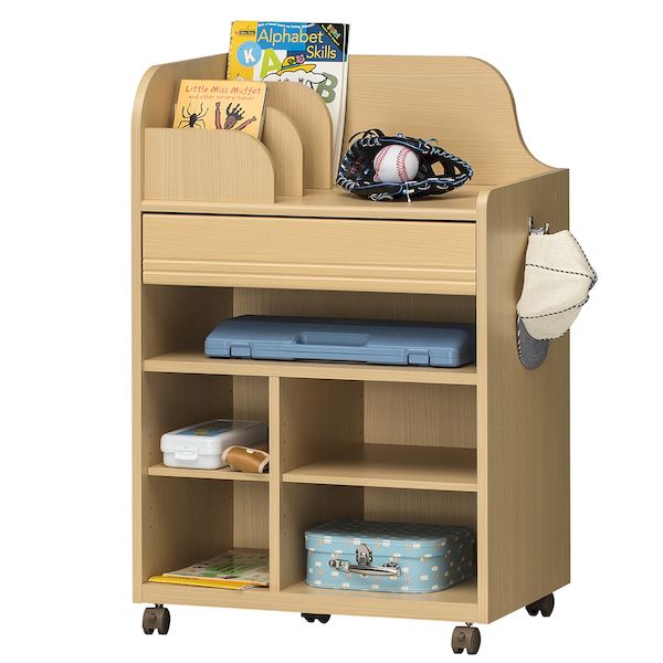 【お客様組み立て】【個数:1個】白井産業 LAK-9565W NA 直送 代引不可・他メーカー同梱不可 ランドセルラック 深型タイプ ランドキッズ LAK9565WNA 収納棚 ナチュラル [2]