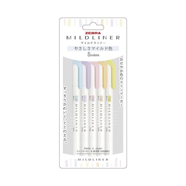 WKT7-5C-YC ゼブラ マイルドライナーやさしさM5色 WKT75CYC