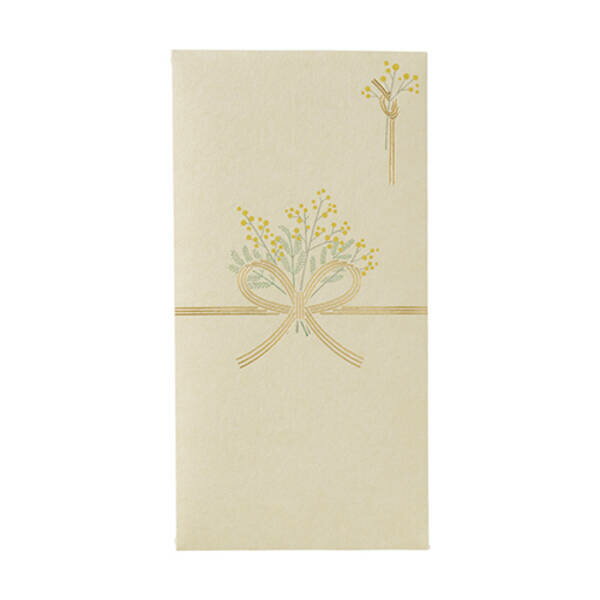 マルアイ ノ-ハナ10Y 【10個入】お花のご祝儀袋　ミモザ　シール付 ノハナ10Y 2入