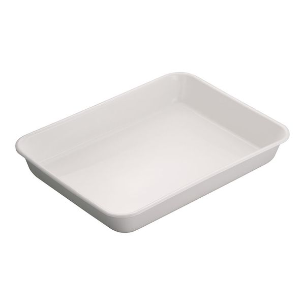 4976045311394 ホーロー角バット ホワイト 10枚取